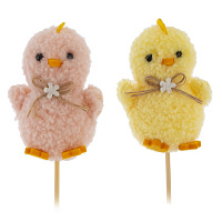 Изделие декоративное (вставка) "Цыпленок" (блок 12шт) (6*4,5*8), L6 W4,5 H32 см, 2в. оптом