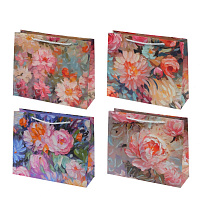 Пакет подарочный XL (бумага 210г/м2, блок 12шт), L55 W15 H40 см, 4в. оптом