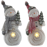 Фигурка декоративная "Снеговик" с подсветкой  (АААх3, н/п), L24 W15 H53 см, 2в. оптом