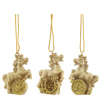 Фигурка декоративная подвесная "Лошадка", L3 W1,5 H4 см, 3в. оптом