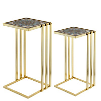 Набор из 2-х столов декоративных, L29/34 W27/32 H58/67 см оптом