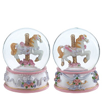 Фигурка декоративная в стекл шаре "Лошадка", D 6,5 см, L6,5 W6,5 H8 см, 2в. оптом