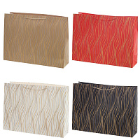 Пакет подарочный (бумага 210г/м2, блок микс 12шт), L59 W17 H44 см, 4в. оптом