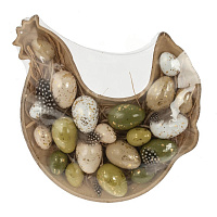 Набор из 18-ти изделий декоративных подвесных "Яйцо" (4*6, 3*4), L29 W31 H4,5 см оптом