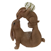 Фигурка декоративная "Зайцы", L9,5 W5,5 H13 см оптом