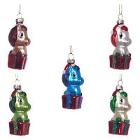 Украшение новогоднее "Лошадка", L3,5 W4 H10 см, 5в. оптом