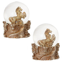 Фигурка декор в стекл шаре "Лошадь", L7 W7,5 H8,5 см, 2в. оптом