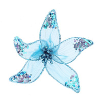 Цветок искусственный "Пуансеттия" (на клипсе), L14 W14 H6,5 см оптом