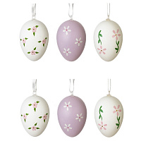 Набор из 6-ти изделий декоративных подвесных "Яйцо" (4*6), L16 W4 H17,5 см оптом