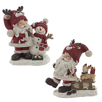 Фигурка декоративная "Дед Мороз", L11 W6,5 H12,5 см, 2в. оптом