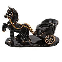 Фигурка декоративная "Лошадка" с подсвечником, L17 W7 H12 см оптом