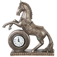 Фигурка декоративная "Лошадь" с часами (ААх1 н/п), L32 W9,5 H35 см оптом