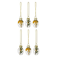 Набор из 6-ти изделий декоративных подвесных "Яйцо пасхальное" (3*5,5), L12 W11 H3,5 см оптом