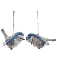 Фигурка декоративная подвесная "Птичка",   L7 W4,5 H4,5 см, 2в. оптом