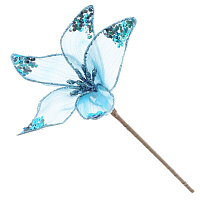 Цветок искусственный "Пуансеттия", L14 W14 H35 см оптом