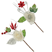 Цветок искусственный "Роза", L15 W9 H35 см, 2в. оптом