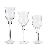 Набор из 3-х подсвечников, L23 W11,5 H33 см оптом