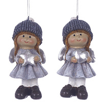 Фигурка декоративная подвесная "Ангел",  L4,5 W3,5 H10 см, 2в. оптом