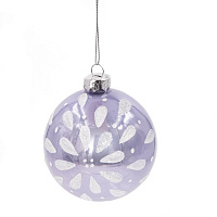 Украшение новогоднее Шар "Белая капель", D8 см оптом