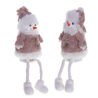 Изделие декоративное "Снеговик", с колпаком, L7 W7 H19 см, 2в. оптом