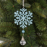 Украшение новогоднее "Снежинка", L6,5 W2 H15 см Украшение новогоднее "Снежинка", L6,5 W2 H15 см оптом