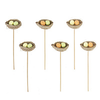 Набор из 6-ти изделий декоративных (вставка) "Гнездо" (6*2), L6,5 W5,5 H25,5 см оптом