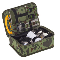 Набор для пикника 11 предм. (фляжка 270 мл, 2 тарелки, 2 кружки, ложка, вилка, доска раздел., фонарь оптом