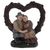 Фигурка декоративная "Бабушка с дедушкой", L18 W9,5 H18 см оптом