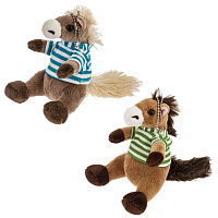 Игрушка набивная "Лошадка", с цепочкой, L11 W16 H12 см, 2в. оптом