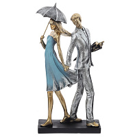 Фигурка декоративная "Влюбленная пара", L17,5 W7,5 H35,5 см оптом