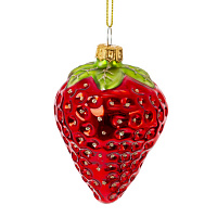 Украшение новогоднее "Клубника", L6 W6 H10 см оптом