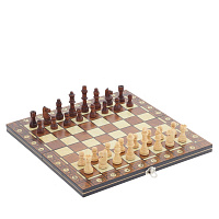 Игра настольная 3 в 1 (шахматы, шашки, нарды), L39 W19,5 H4 см оптом