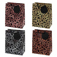 Пакет подарочный S (бумага 210г/м2, блок 12шт), L18 W10 H23 см, 4в. оптом