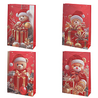 Пакет подарочный XXL (бумага 210г/м2, блок 12шт), L49 W17 H74 см, 4в. оптом