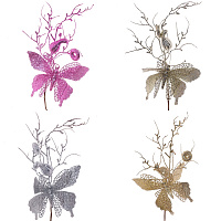 Изделие декоративное "Бабочка", L15 W7 H40 см, 4в. оптом