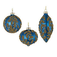 Украшение новогоднее "Шар/Капля", L8 W8 H8 см, 3в. оптом