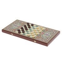 Игра настольная 2 в 1 ( шашки, нарды) "Восточные", L60 W30 H4 см оптом