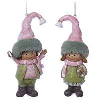 Фигурка декоративная подвесная "Дети",  L6 W5 H13 см, 2в. оптом