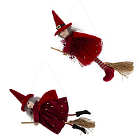 Изделие декоративное подвесное "Ведьма", L16 W5 H30 см, 2в. оптом