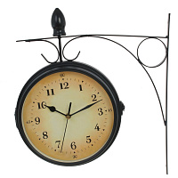 Часы настенные декоративные двусторонние (2xАА н/п), L31 W9,5 H31 см оптом