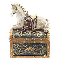 Шкатулка "Лошадь", L14,5 W9 H20 см оптом