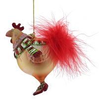 Украшение новогоднее "Курица", L9 W6 H11 см оптом