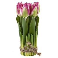 Цветочная композиция "Тюльпан", L8,5 W8,5 H18 см оптом