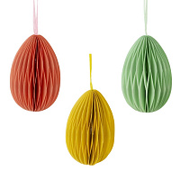 Набор из 3-х изделий декоративных подвесных "Яйцо" (5*7), L16 W5,5 H8 см оптом