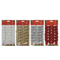 Набор из 12шт Изделие декоративное "Бант", L12,5 W0,5 H24 см, 4в. оптом