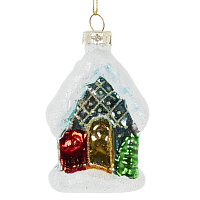 Украшение новогоднее "Домик", L5 W3 H10 см оптом