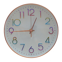 Часы настенные декоративные (1xАА н/п), L21,5 W4 H21,5 см оптом