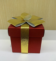 Коробка подарочная (бумага 350г/м2), L25 W25 H25 см оптом