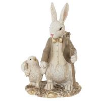 Фигурка декоративная "Заяц с цыпленком", L10,5 W8 H15 см оптом