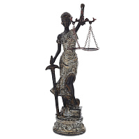 Фигурка декоративная "Фемида", L11 W7,5 H30 см оптом